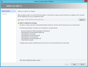 Import-Cloud-Advisor-Addin-into-VMM